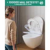 Universele Wc-bril D-vorm Softclose Antibacterieel | Wit | 42% Korting
