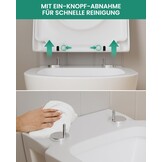 Universele Wc-bril D-vorm Softclose Antibacterieel | Wit | 42% Korting