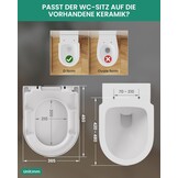 Universele Wc-bril D-vorm Softclose Antibacterieel | Wit | 42% Korting