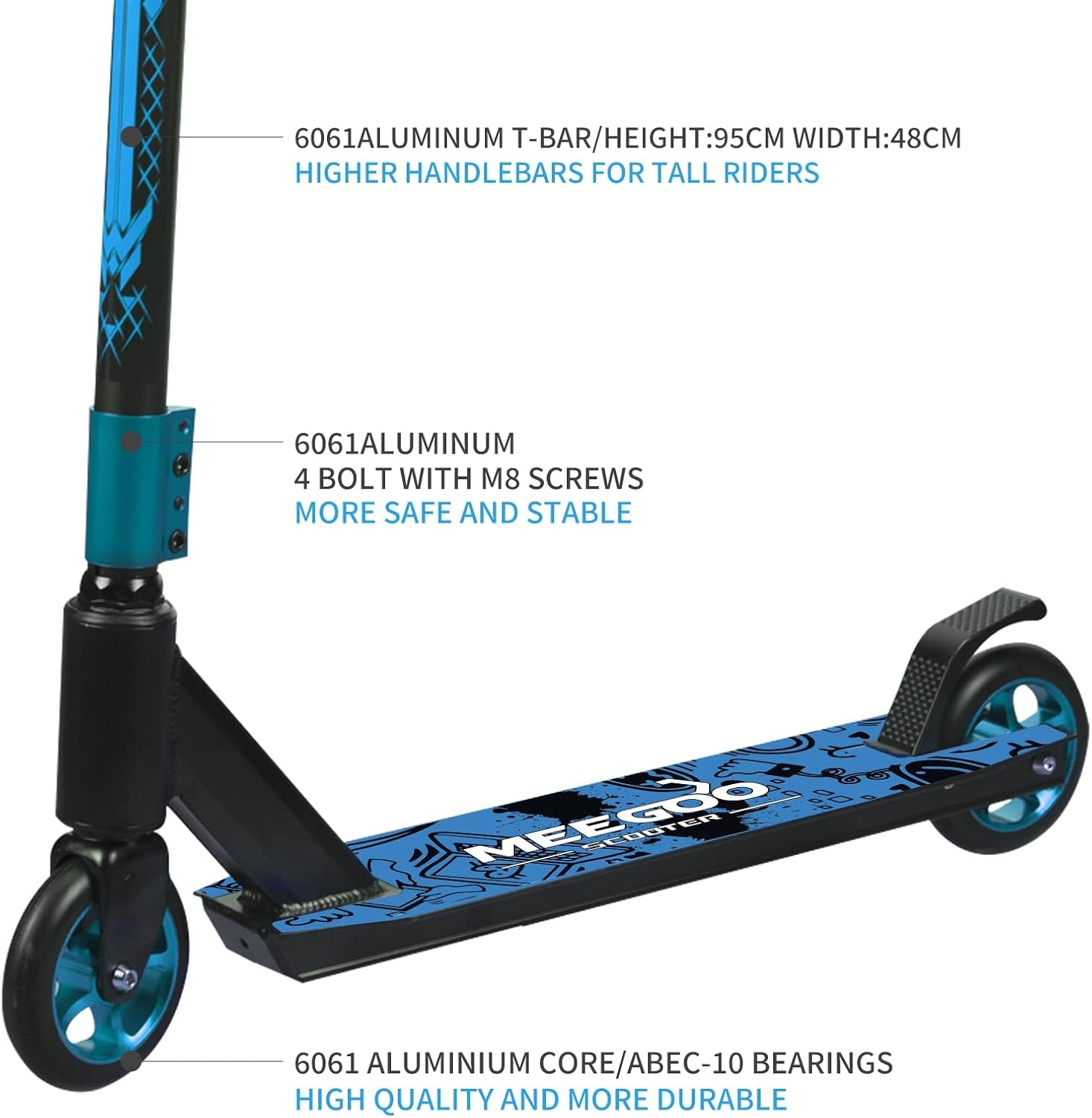 Stuntstep ABEC-10, Aluminium Wielen & Lichtgewicht Frame - 34% Korting!