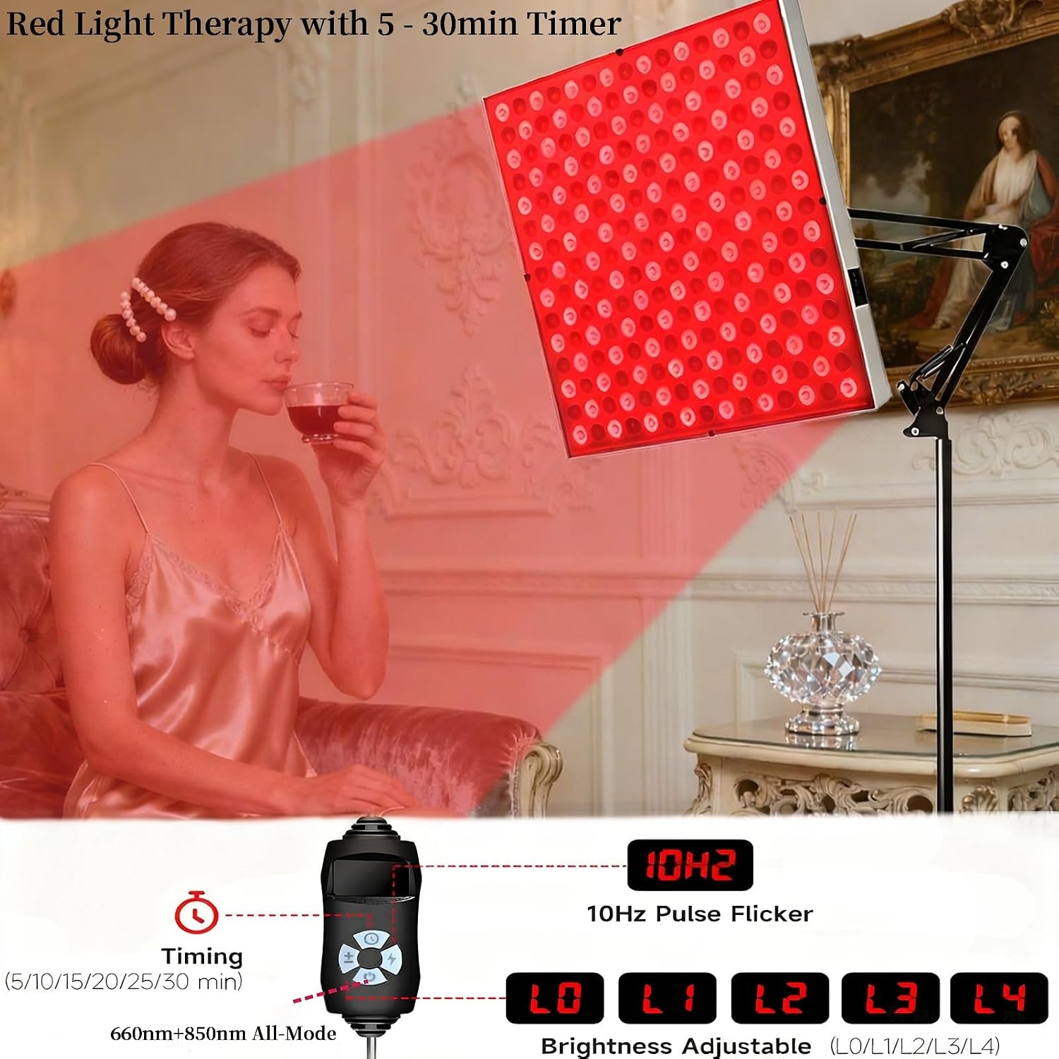 Roodlichttherapielamp 225 LED's met 30% Korting