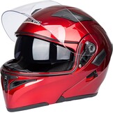 Opklaphelm Motorfiets Rood Maat M | Dubbel Vizier & Zonnescherm | DOT/ECE Keurmerk | -34%