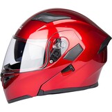Opklaphelm Motorfiets Rood Maat M | Dubbel Vizier & Zonnescherm | DOT/ECE Keurmerk | -34%