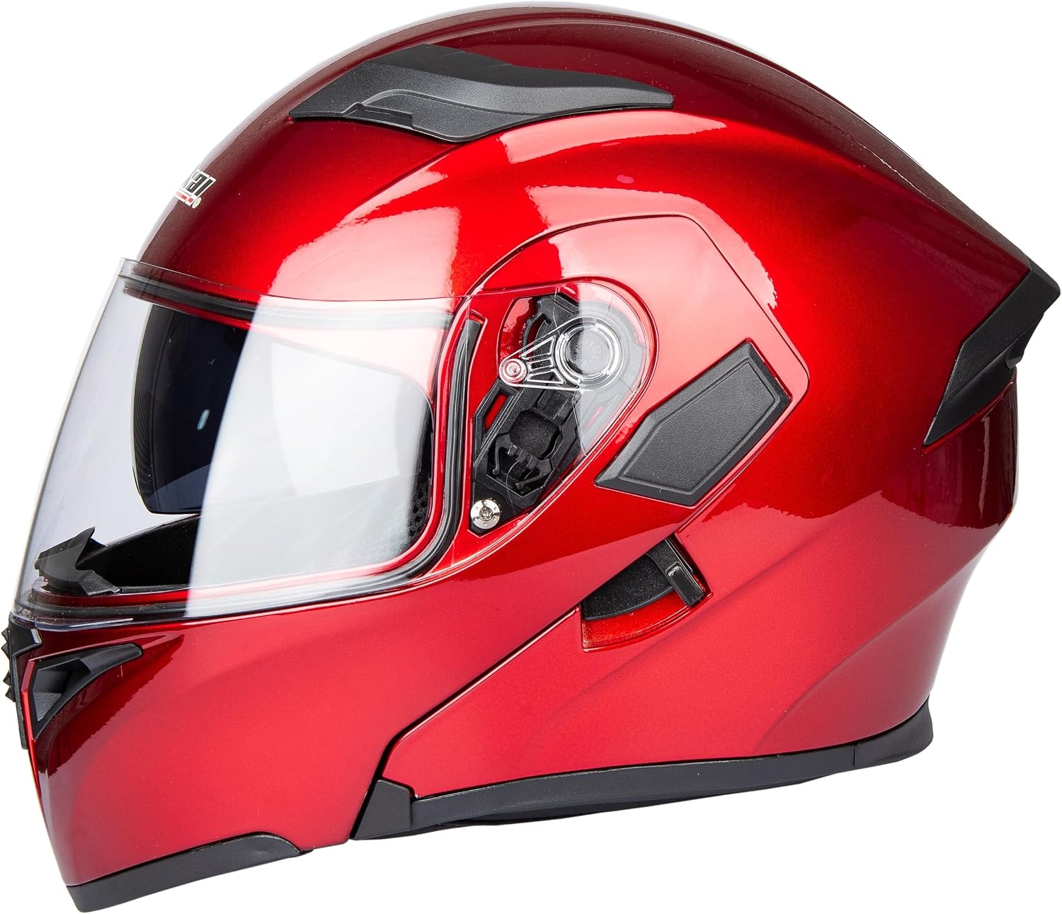 Opklaphelm Motorfiets Rood Maat M | Dubbel Vizier & Zonnescherm | DOT/ECE Keurmerk | -34%