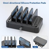 Verticale Laptopstandaard met Lade & 6 Sleuven - Zwart (-33%)