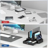 Verticale Laptopstandaard met Lade & 6 Sleuven - Zwart (-33%)