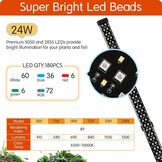 Aquarium LED Verlichting 24W | 71-137cm | 9 Kleuren | 34% Korting