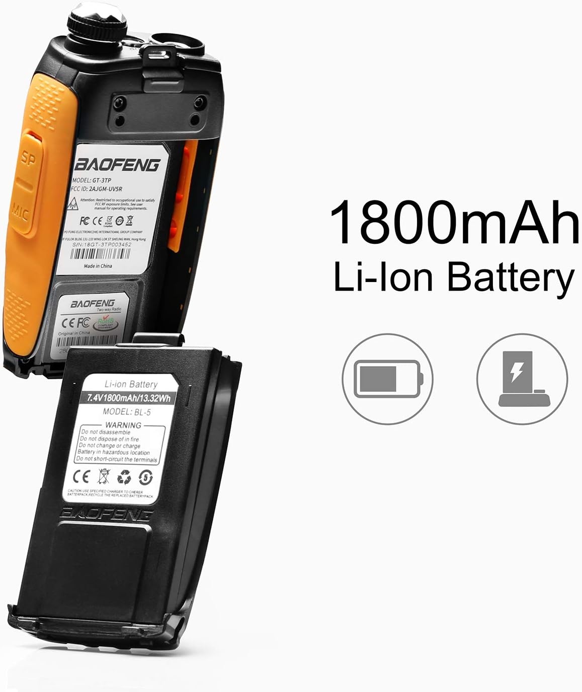 Baofeng GT-3TP Mark III Portofoon - 8W Tri-Power met 29% Korting