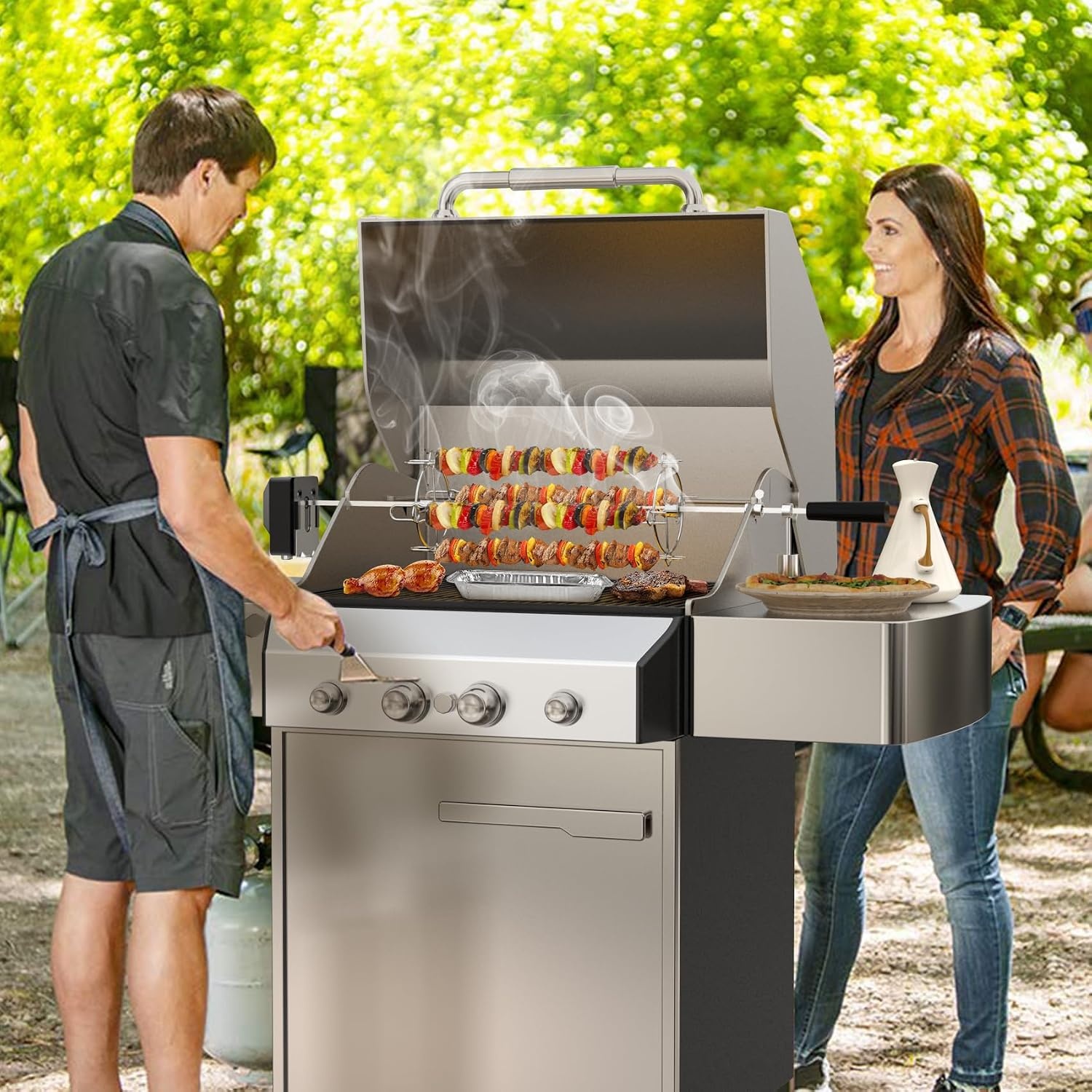 Rotisserie Spiesen Set Universeel RVS 44cm - 28% Korting