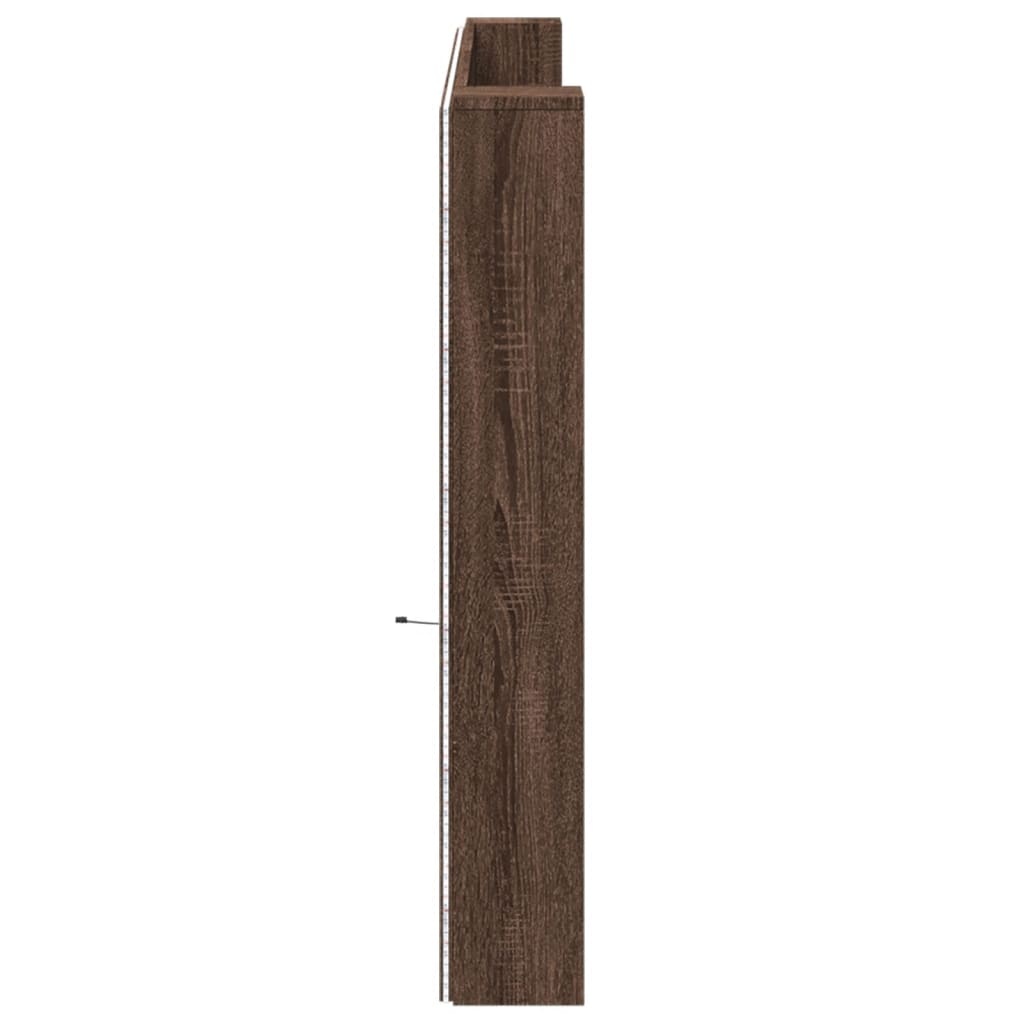 Hoofdbordkast met LED-verlichting Bruin Eiken - 34% Korting