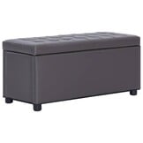 Opberghocker Kunstleer Grijs 87,5 cm - 61% Korting