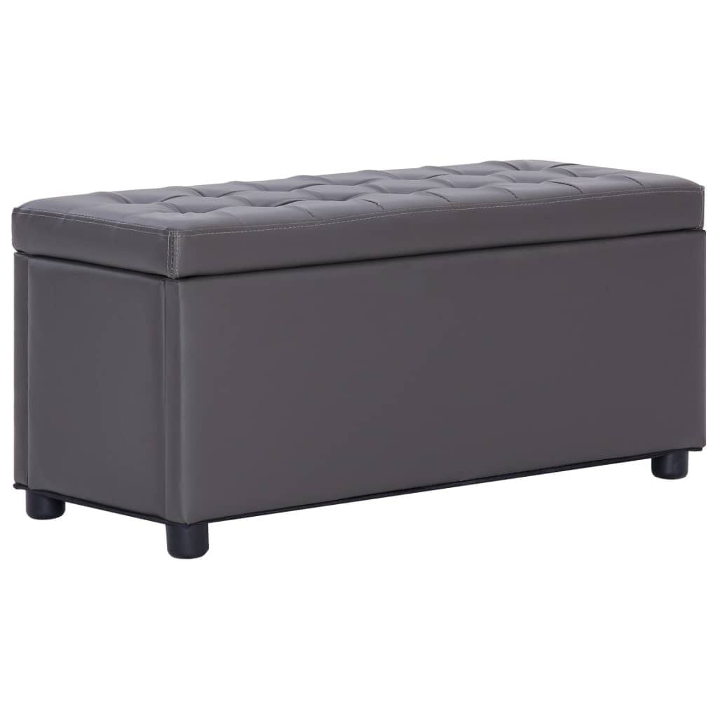 Opberghocker Kunstleer Grijs 87,5 cm - 61% Korting