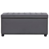 Opberghocker Kunstleer Grijs 87,5 cm - 61% Korting