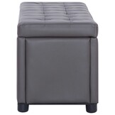 Opberghocker Kunstleer Grijs 87,5 cm - 61% Korting