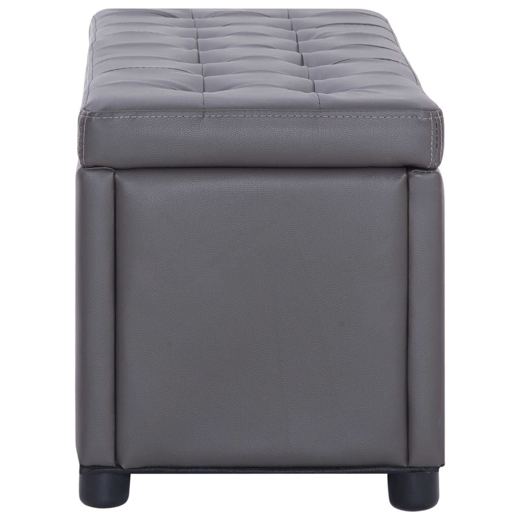 Opberghocker Kunstleer Grijs 87,5 cm - 61% Korting