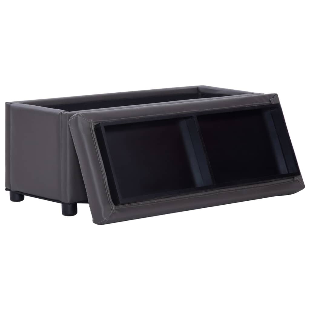 Opberghocker Kunstleer Grijs 87,5 cm - 61% Korting