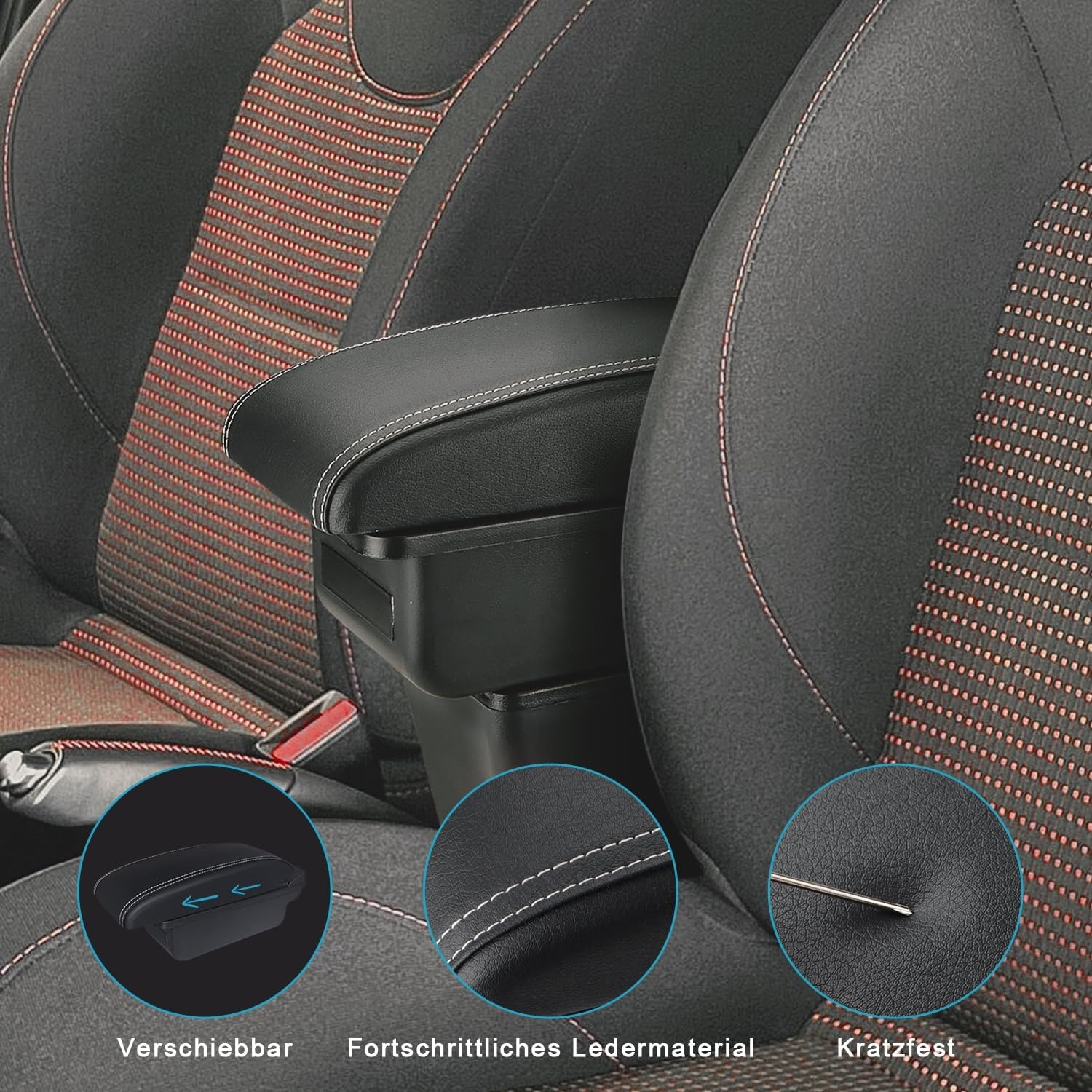 Middenconsole Armleuning Opbergbox Renault Clio 4/Captur - Kunstleer - 34% Korting