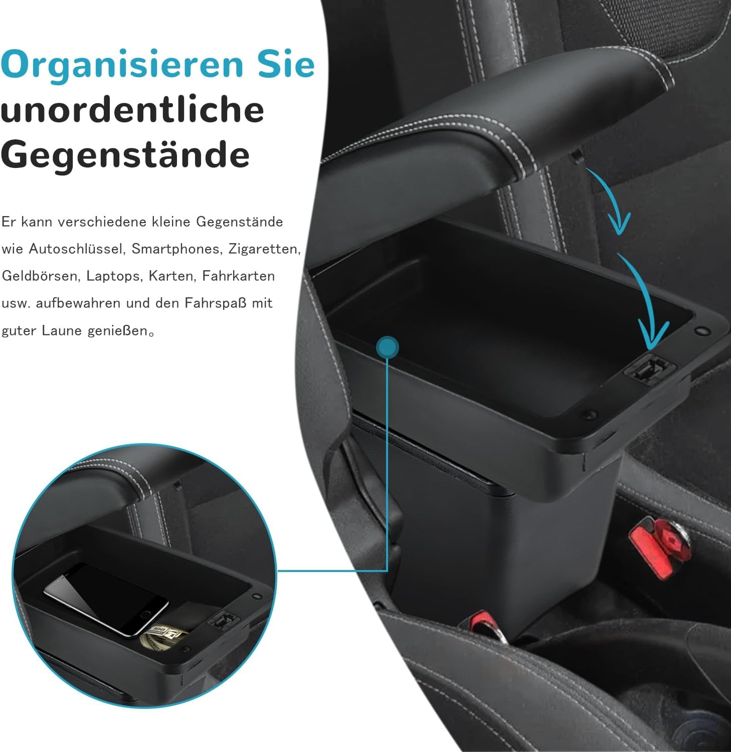 Middenconsole Armleuning Opbergbox Renault Clio 4/Captur - Kunstleer - 34% Korting
