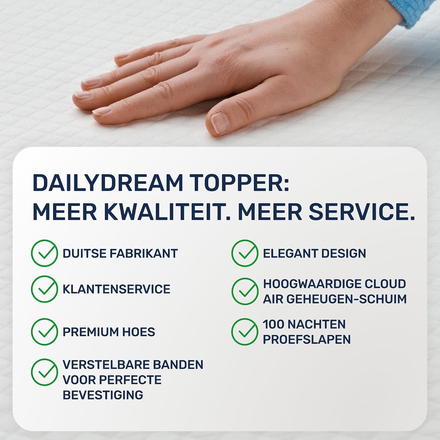Visco-elastische Matrastopper 90x200cm - Extra Comfort met 29% Korting