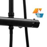 Regendoucheset Thermostaatkraan Zwart 20cm Met Korting