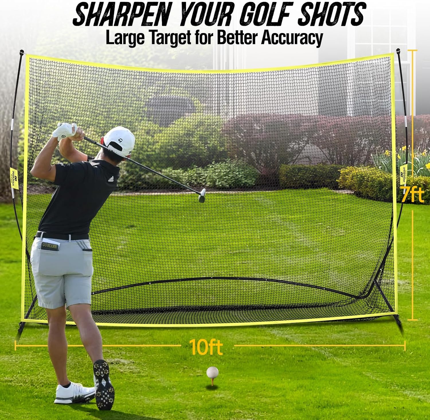 PodiuMax Golf Oefennet 3x2.1m - 54% Korting!
