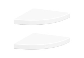 Zwevende Hoekschappen MDF Wit (2 stuks) - 46% Korting!