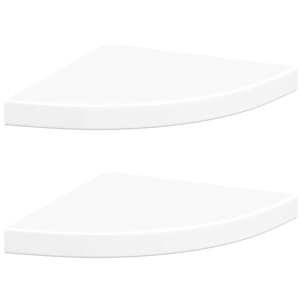 vidaXL Hoekplanken Zwevend 2 stuks 35x35 cm MDF Wit (59% Korting)