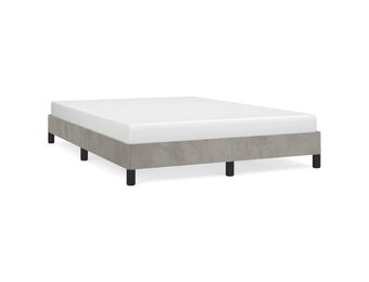 Lichtgrijs Fluweel Bedframe 140x200cm | 34% Korting