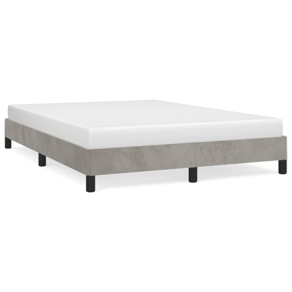 Lichtgrijs Fluweel Bedframe 140x200cm | 34% Korting