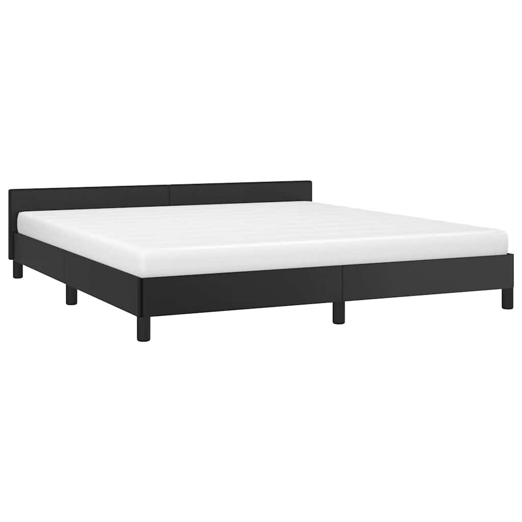 Zwart Bedframe met Hoofdeinde 160x200cm - 35% Korting