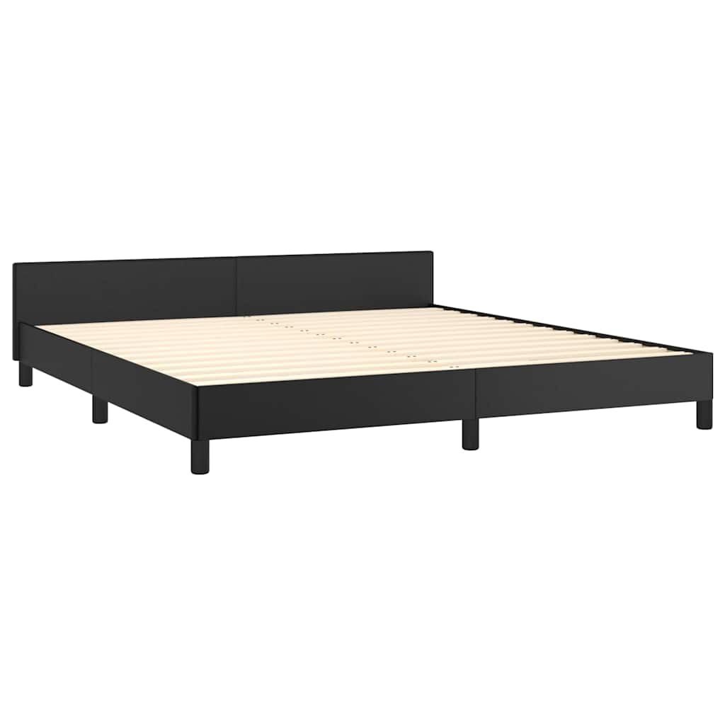 Zwart Bedframe met Hoofdeinde 160x200cm - 35% Korting