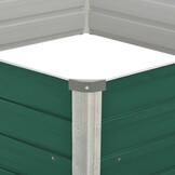 Verhoogd Tuinbed Staal Groen 129x129x46cm - 33% Korting!