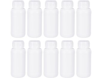 20x 250ml Transparant Witte Reageerflessen met Schroefdop - Laboratorium