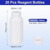 Reagensflessen 20 stuks 250 ml PE met schroefdop - 57% Korting