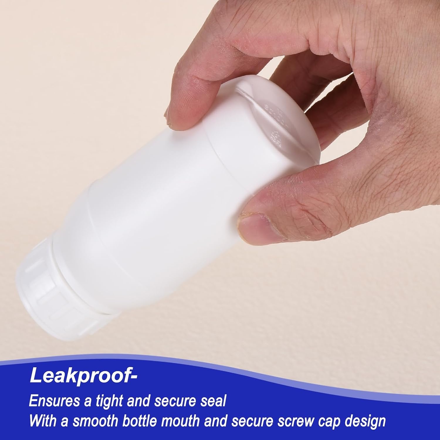 20x 250ml Transparant Witte Reageerflessen met Schroefdop - Laboratorium