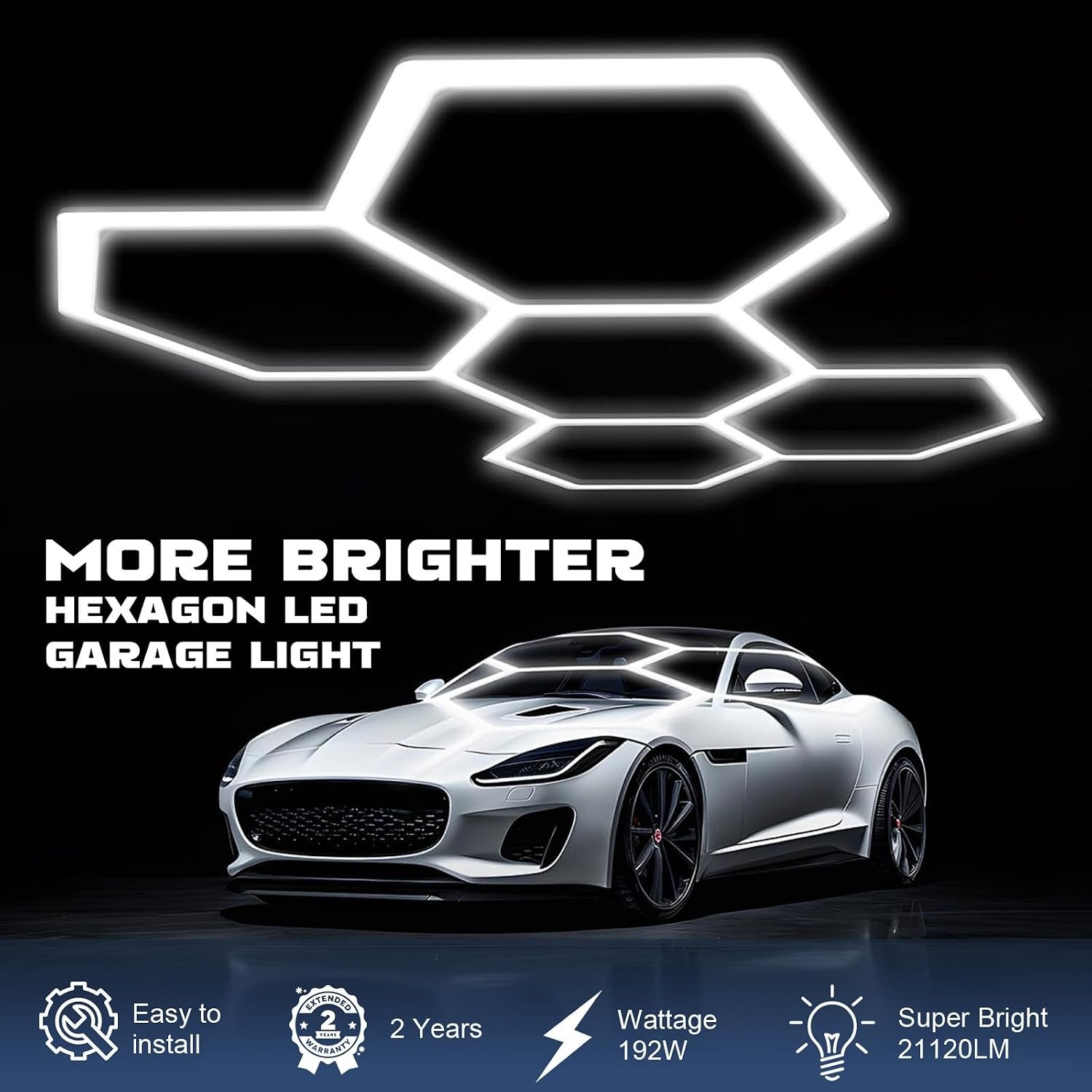 Hexagon LED Plafondlamp 5 Hex 6500K Daglicht Wit - 29% Korting