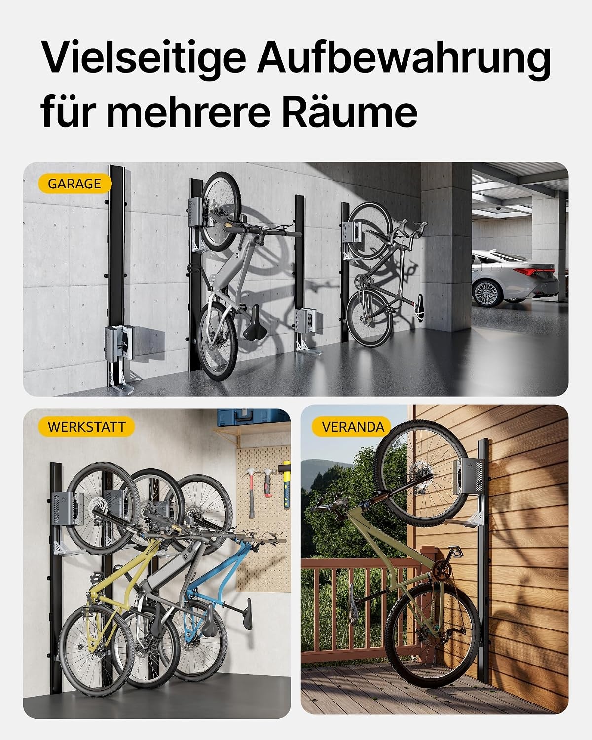 Automatische Fietslift Wandhouder Grijze Muurbeugel (max 32kg) - 35% Korting