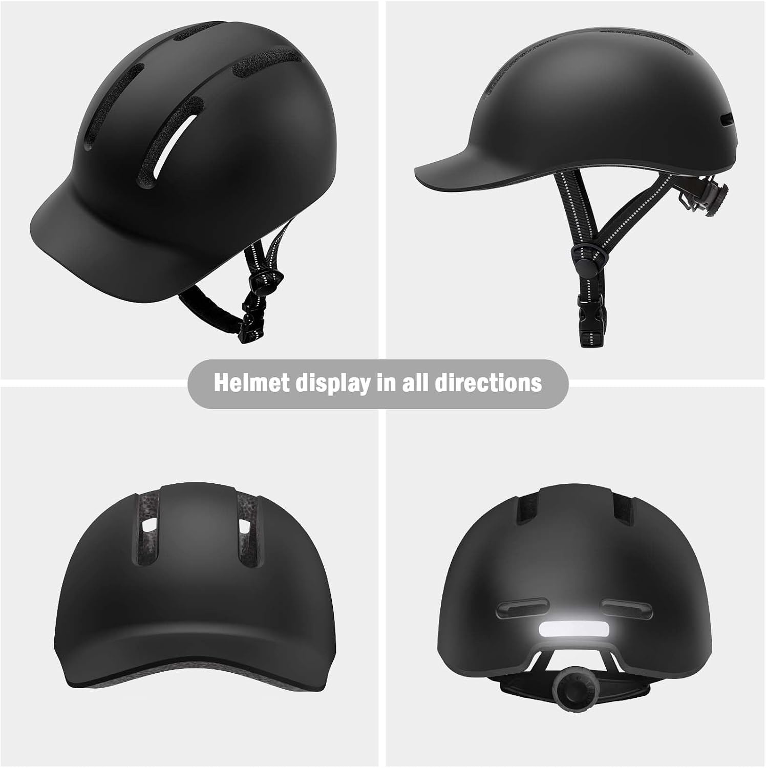 Fietshelm Unisex Verstelbaar Zwart Maat M (54-58cm) - 59% Korting