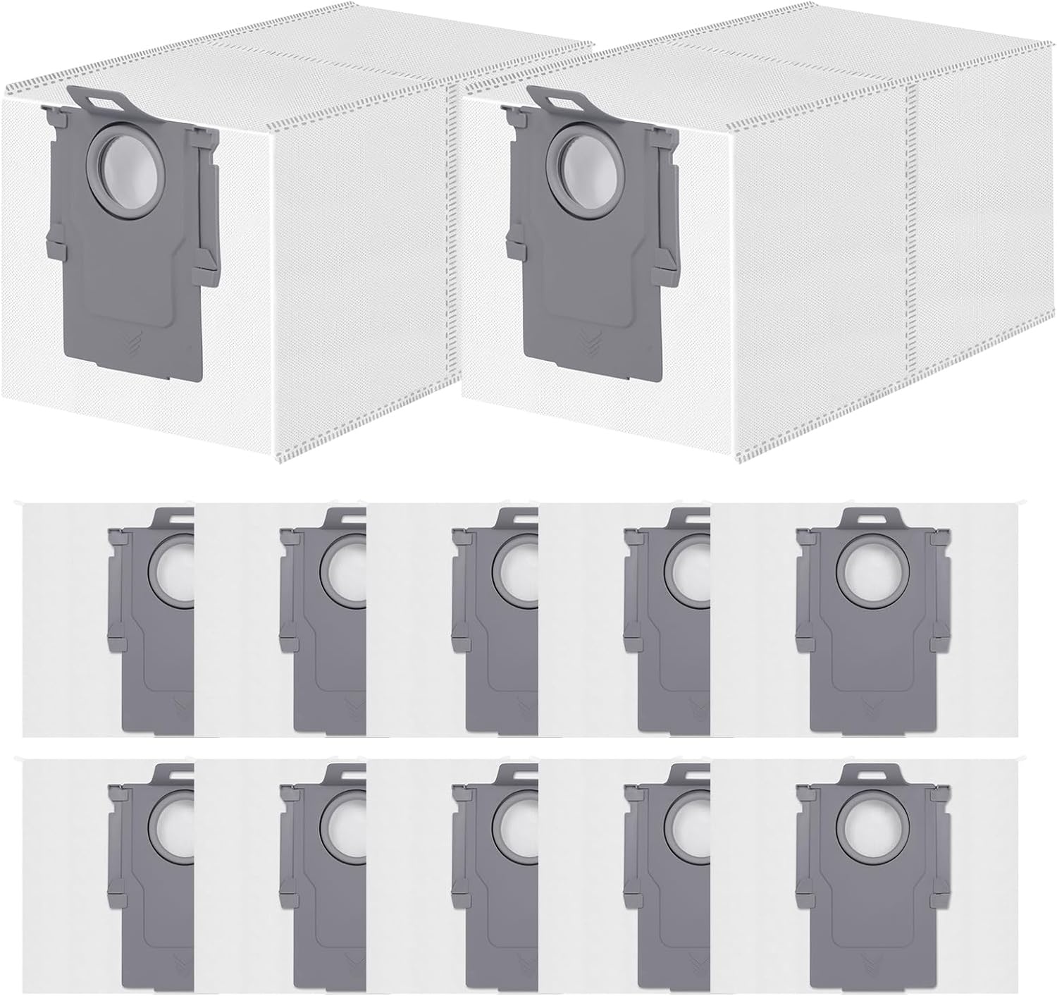 12 Stofzuigerzakken voor Roborock Q Revo, S8 MaxV Ultra - 3L, 39% Korting