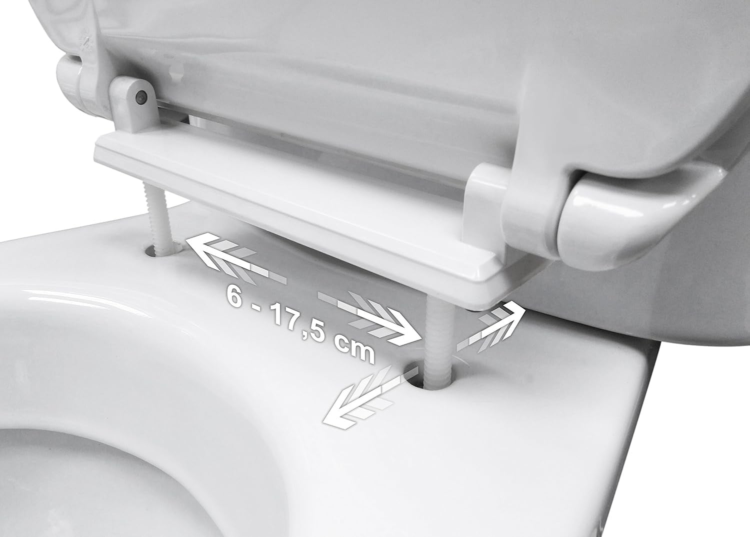 Toiletzitting Gala Diana Wit - Eco-polymeer, Verstelbaar Scharnier - 59% Korting