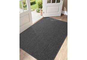 Antislip Deurmat Ultra-dun Polyester 122x183 cm Donkergrijs - 42% Korting