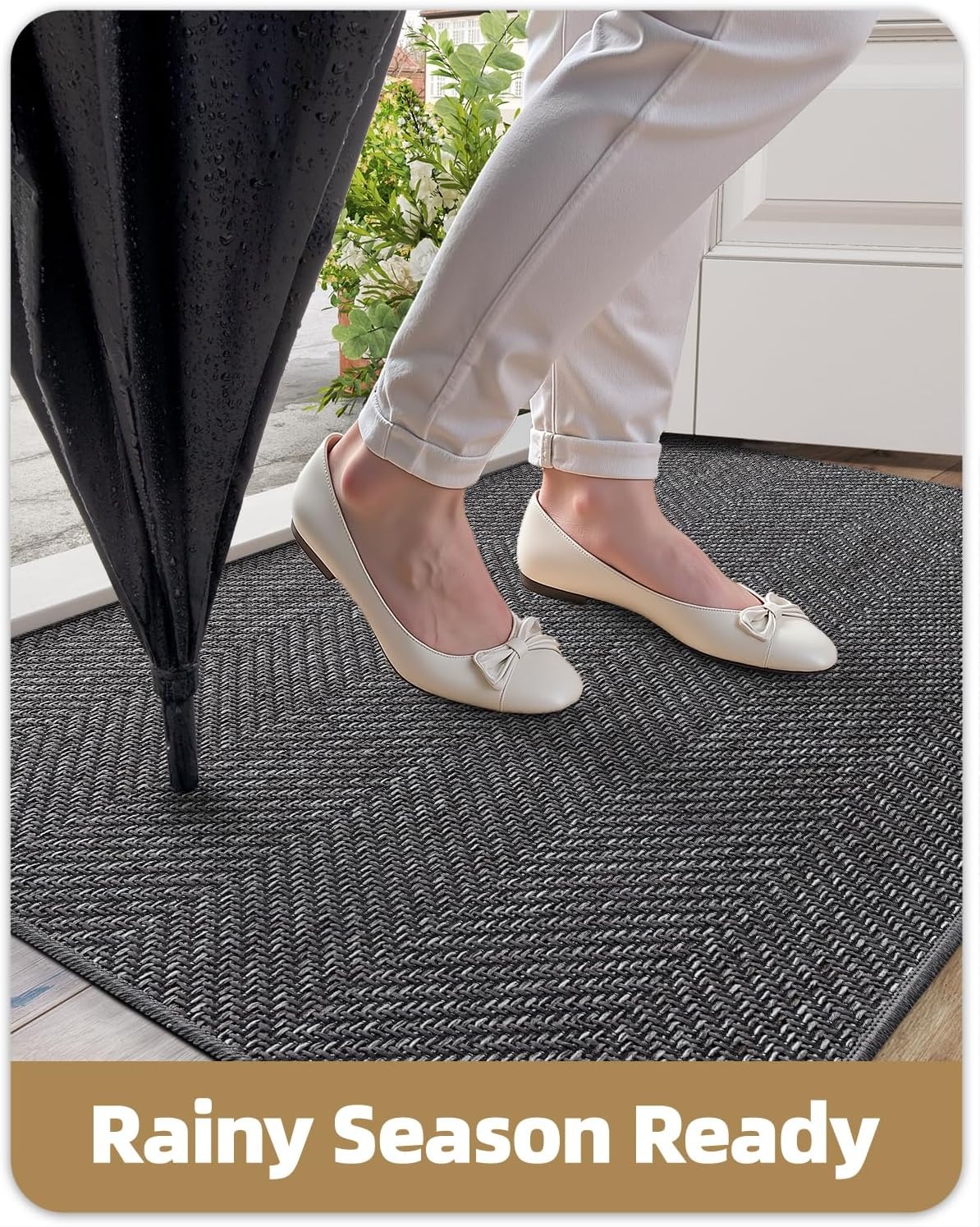 Antislip Deurmat Donkergrijs 122x183 cm - Wasbaar (29% Korting!)