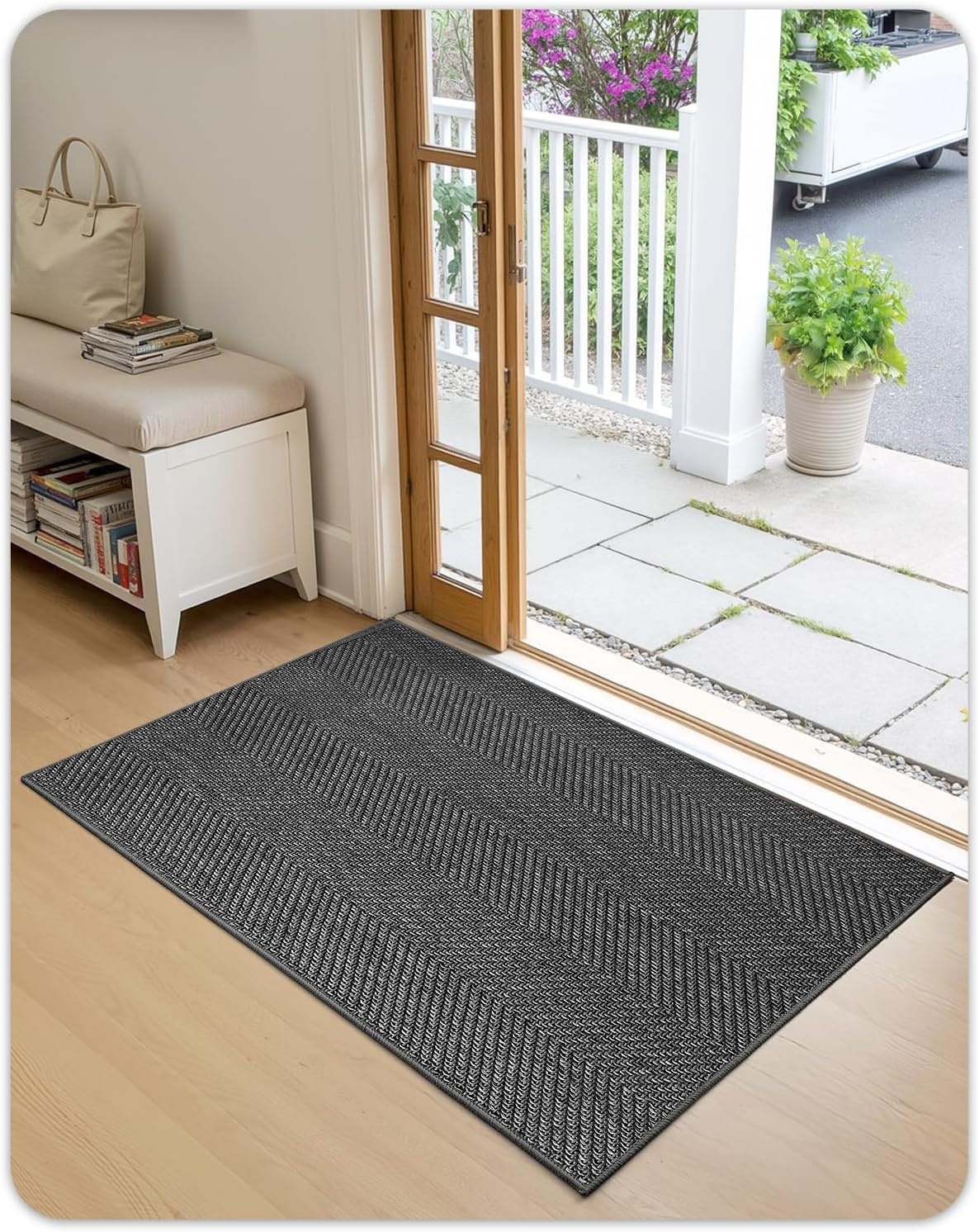 Antislip Deurmat Donkergrijs 122x183 cm - Wasbaar (29% Korting!)