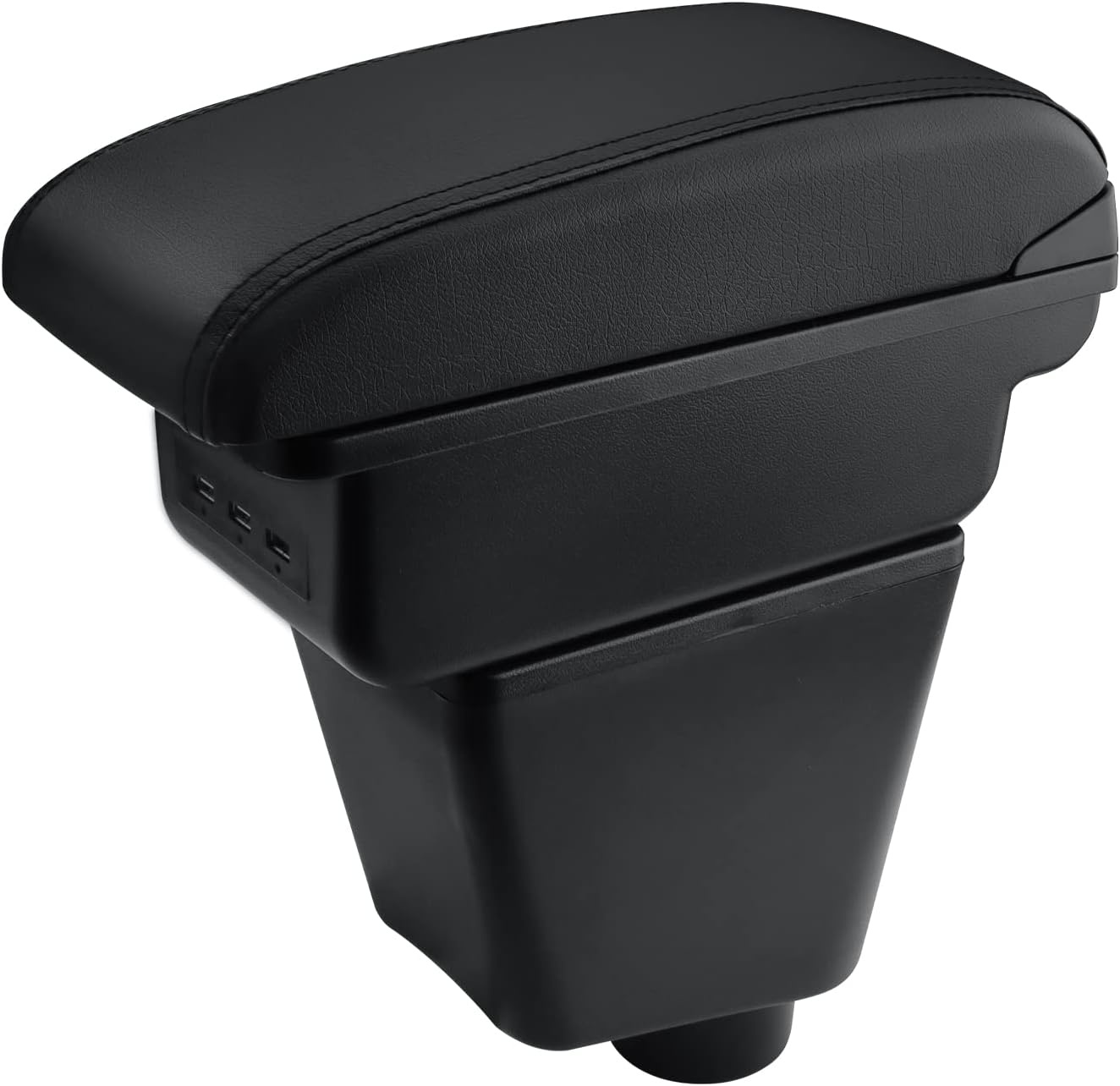 Armsteun Middenconsole Clio 4/Captur met USB - Kunstleer (Zwarte Lijn)