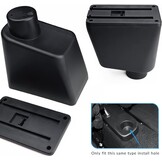 Armsteun Middenconsole Clio 4/Captur met USB - Kunstleer (Zwarte Lijn)