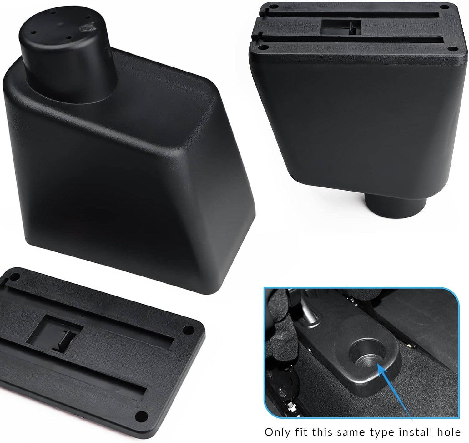 Armsteun Middenconsole Clio 4/Captur met USB - Kunstleer (Zwarte Lijn)