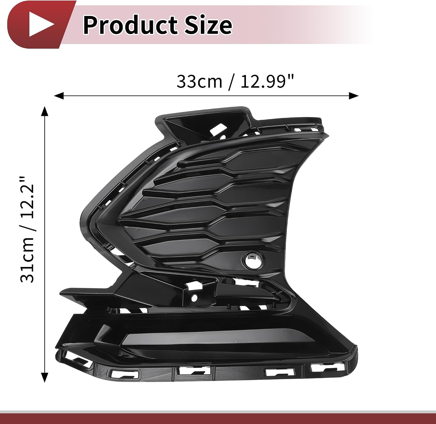 Mistlampgrill Afdekking Chevy Equinox RS 21-23 Linksvoor Zwart ABS (-45%)