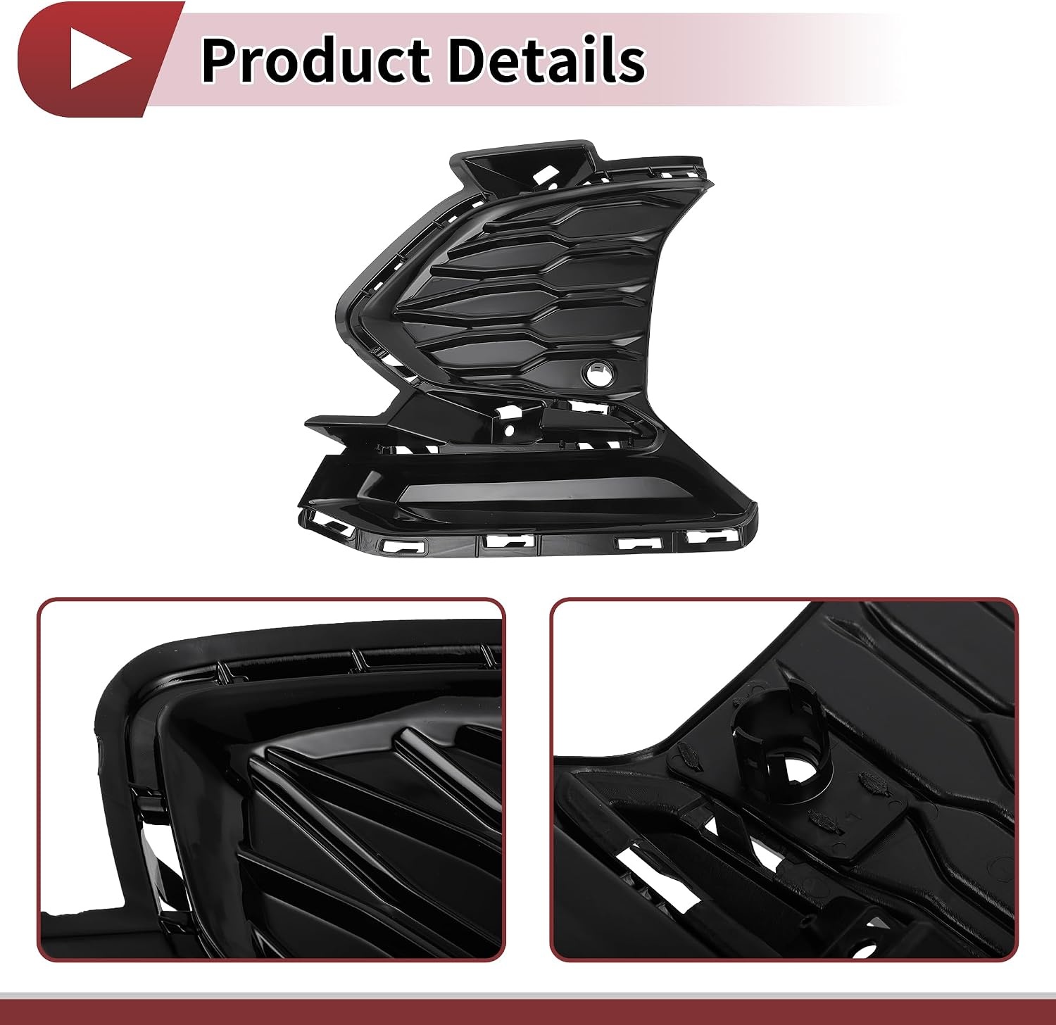 Mistlampgrill Afdekking Chevy Equinox RS 21-23 Linksvoor Zwart ABS (-45%)