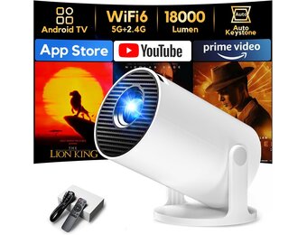 AKIYO O2 Mini Beamer met Android 11, WiFi 6 & 1080P - 34% Korting