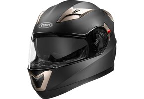 YEMA Modulaire Motorhelm Systeemhelm Matzwart - Maat S (29% Korting)